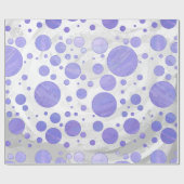 Papier Cadeau Point Polka Soleil Violet (Plat)
