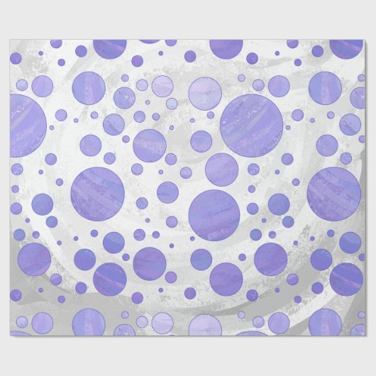 Papier Cadeau Point Polka Soleil Violet (Plat)