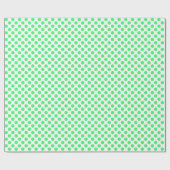 Papier Cadeau Point Polka vert clair sur papier à envelopper bla (Plat)