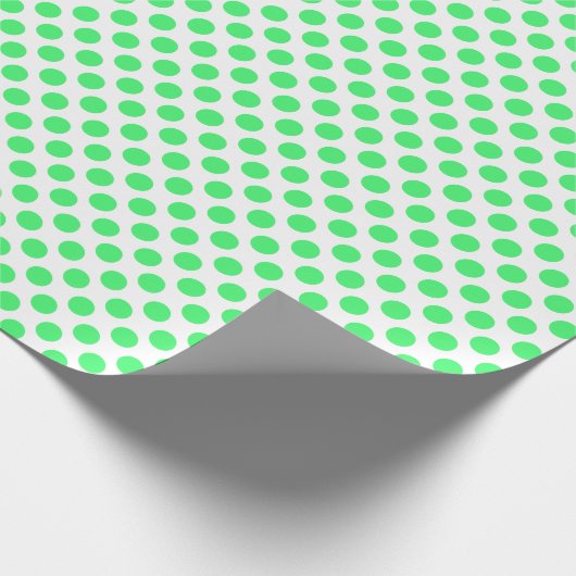 Papier Cadeau Point Polka vert clair sur papier à envelopper bla (Coin)