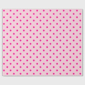 Papier Cadeau Point rose chaud Polka Point sur un grand espace r (Plat)