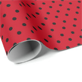 Papier Cadeau Point rouge (Coin rond)
