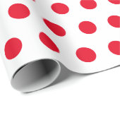 Papier Cadeau Point rouge (Coin rond)