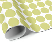 Papier Cadeau Point Safari Khaki (Coin rond)