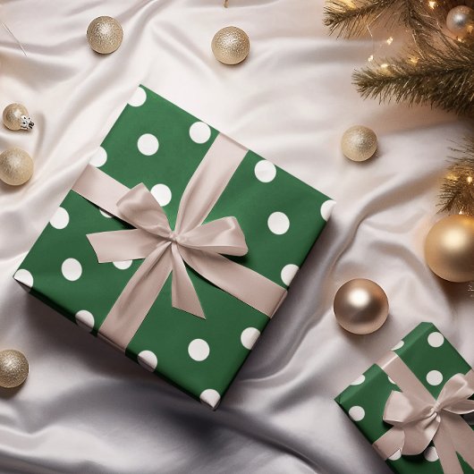 Papier Cadeau Point vert
