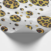 Papier Cadeau Pointe Leopard Brown et Jaune (Coin)