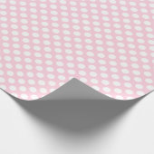 Papier Cadeau Pointe Polka blanche sur papier d'enveloppement ro (Coin)