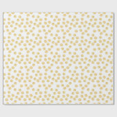 Papier Cadeau Pointe Polka Dorée Tirée (Plat)