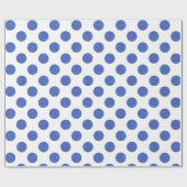 Papier Cadeau Pointe Polka Grille Bleue Moderne (Plat)