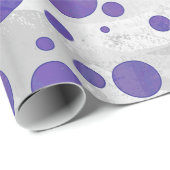 Papier Cadeau Pointe Polka Smear Blueberry (Coin rond)