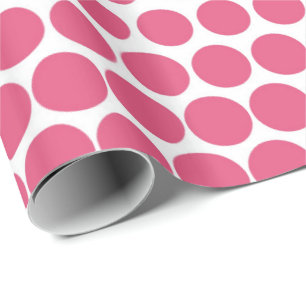 Papier Cadeau Pointe rose blanc moderne