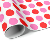 Papier Cadeau Pointe rouge et rose (Coin rond)