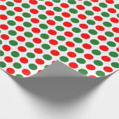 Papier Cadeau Pointe rouge et verte (Coin)