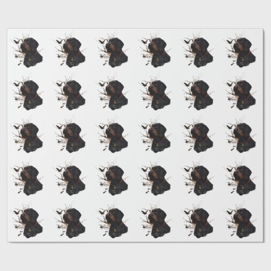 Papier Cadeau Pointer à poil dur allemand (Plat)