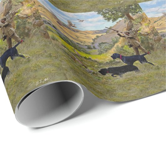 Papier Cadeau Pointer à poil dur allemand (Coin rond)