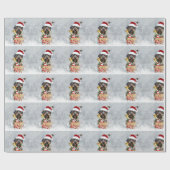 Papier Cadeau Pointer à poil dur allemand Joyeux Noël ! (Plat)