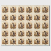 Papier Cadeau Pointer allemand à poil dur (Plat)