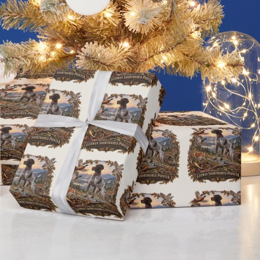 Papier Cadeau Pointer allemand - Collection de chasse (Vacances)