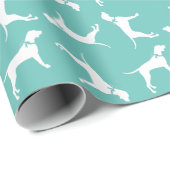 Papier Cadeau Pointer Chien Chien Chiot Anglais Setter (Coin rond)