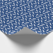 Papier Cadeau Pointers and Butterflies (Blue) Wrapping Paper (Coin)