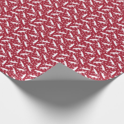 Papier Cadeau Pointers and Butterflies (Red() Wrapping Paper (Coin)