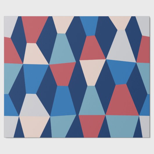 Papier Cadeau Pointes colorées 161214d - sur Bleu foncé (Couture)