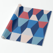Papier Cadeau Pointes colorées 161214d - sur Bleu foncé (Déroulé)
