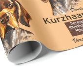 Papier Cadeau Pointeur à courte distance allemand Kurzhaar (Coin rond)