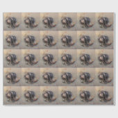 Papier Cadeau Pointeur À poils durs allemand (Plat)