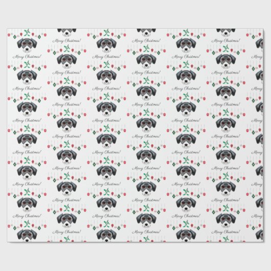 Papier Cadeau Pointeur de Noël (Plat)