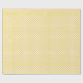 Papier Cadeau Pointillisme Classique Blanc - Jaune Canari (Plat)