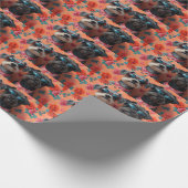 Papier Cadeau Pointing à poils durs Griffon Coeur Saint Valentin (Coin)