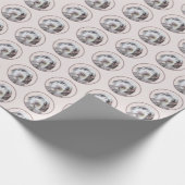 Papier Cadeau Pointing à poils durs Peinture Griffon - Art Chien (Coin)