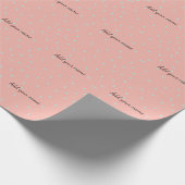 Papier Cadeau Points abstraits bleu orange ajouter nom texte t t (Coin)
