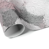 Papier Cadeau Points Abstraits rose et blanc (Coin rond)