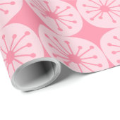 Papier Cadeau Points atomiques Motif moyen rétro du milieu du si (Coin rond)