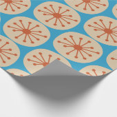 Papier Cadeau Points atomiques Rétro Motif moderne du milieu du (Coin)