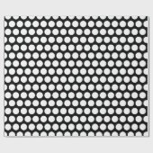 Papier Cadeau Points blancs classiques motif continu EN NOIR (Plat)
