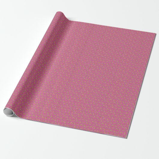 Papier Cadeau Points blancs creux rose (Déroulé)