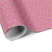 Papier Cadeau Points blancs creux rose (Coin rond)