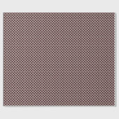 Papier Cadeau Points blancs denses sur marron (Plat)