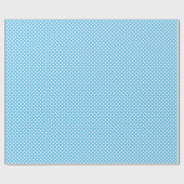 Papier Cadeau Points blancs et bleus  (Plat)