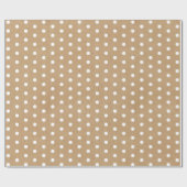 Papier Cadeau Points Blancs Simples Sur Kraft Brun Rustique Faux (Plat)