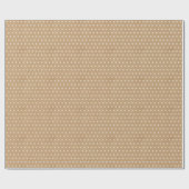 Papier Cadeau Points Blancs Simples Sur Kraft Brun Rustique Faux (Plat)