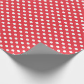 Papier Cadeau Points blancs sur Arrière - plan rouge (Coin)
