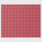 Papier Cadeau Points blancs sur fond rouge (Plat)