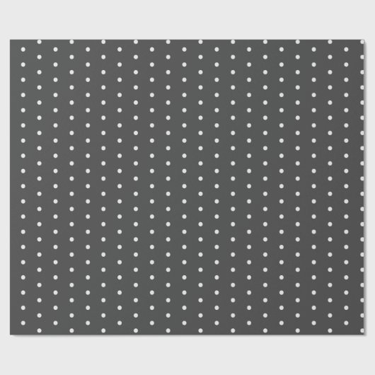 Papier Cadeau Points blancs sur gris (Plat)