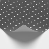 Papier Cadeau Points blancs sur gris (Coin)