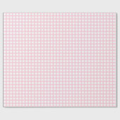 Papier Cadeau Points blancs sur papier à enveloppement rose clai (Plat)