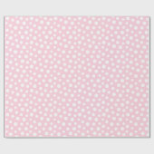 Papier Cadeau Points blancs sur papier à enveloppement rose clai (Plat)